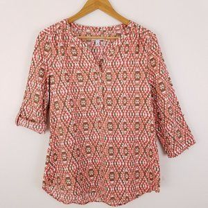 Croft and Barrow Tunic Top Blouse 3/4 Sleeves